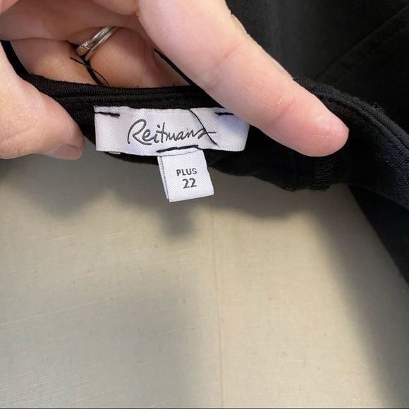 Reitmans Black Scoop Neck Short Sleeve  Fit And Flare Dress - Picture 8 of 9